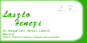 laszlo henczi business card