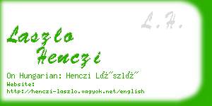 laszlo henczi business card